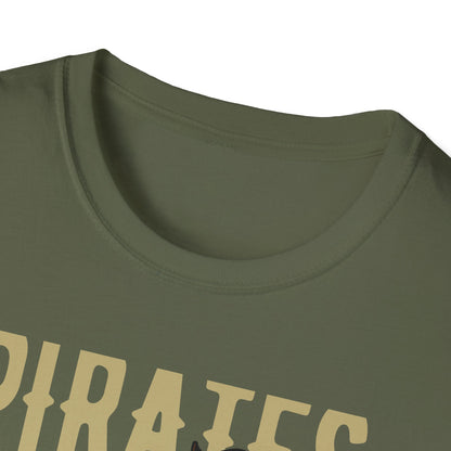 Bold Pirate Ship & Treasure T-Shirt | Work Like A Captain Play Like A Pirate Tee | Epic Adventure Lover Gift