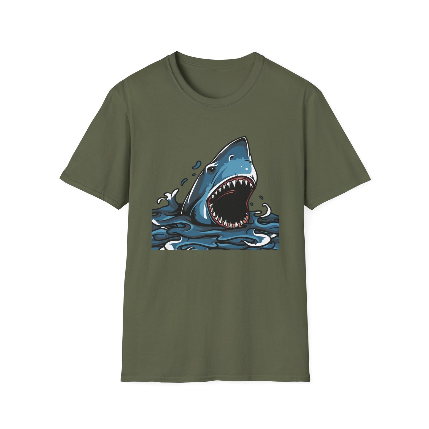 Fierce Great White Shark Attack T-Shirt | Epic Ocean Predator Tee for Marine Life Lovers | Bold & Dynamic Graphic Apparel