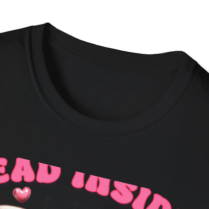 Awesome Dead Inside But Horny T-Shirt | Edgy Skull & Pink Hearts Tee | Sarcastic Valentine's Humor Gift