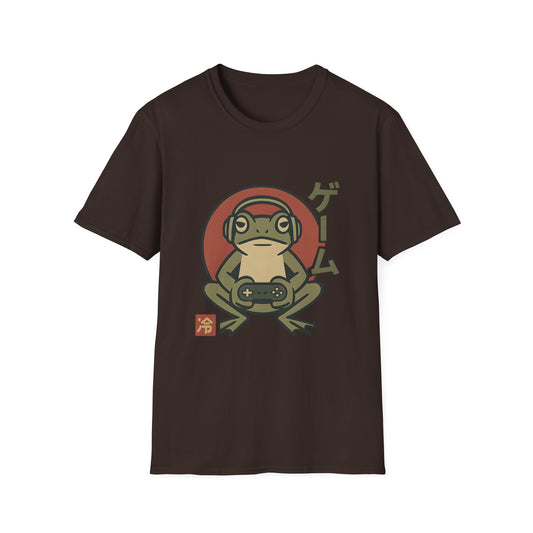 Japanese Style Gamer Frog Graphic T-Shirt