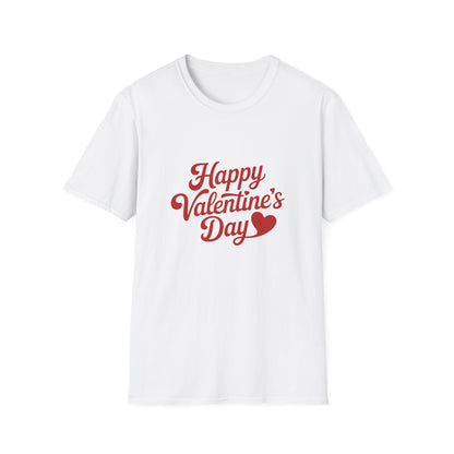 Happy Valentine's Day T-Shirt | Romantic Heart Script Love Tee | Sweet Gift for Couples | Expressive Celebration Apparel
