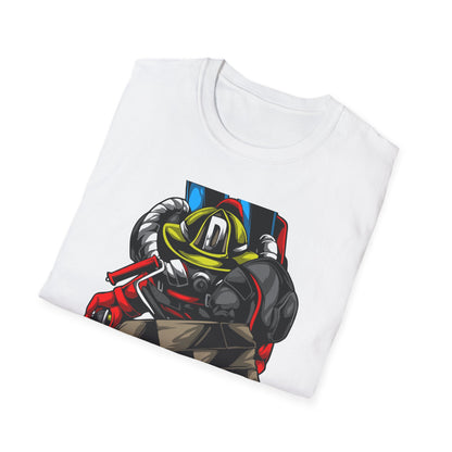 Epic Firefighter Hero T-Shirt | Fearless Urban Art Tee for First Responders & Protectors