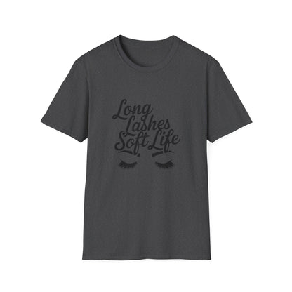 Mystical Dark Eyelashes T-Shirt | Chic Subtle Eye Design Tee | Unique Print-on-Demand Fashion Statement for Her