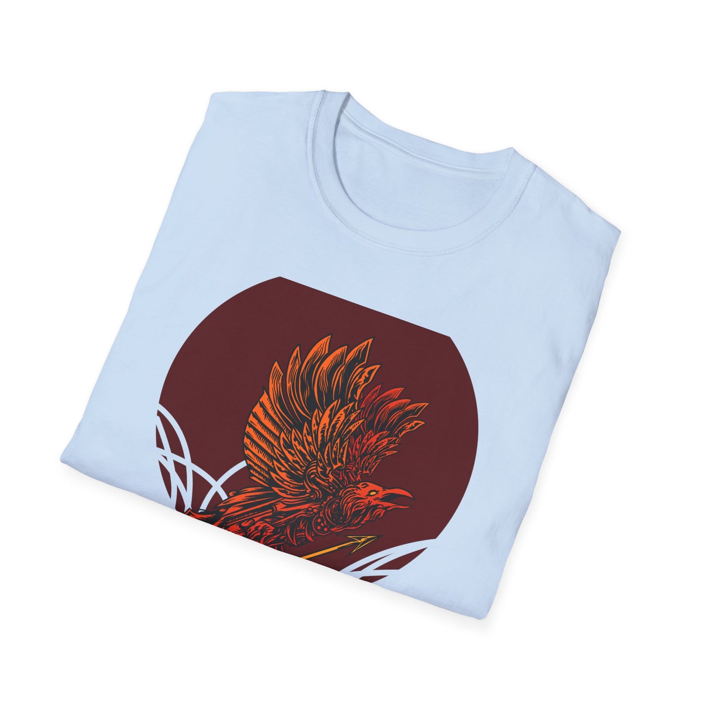 Fierce Mythical Raven Phoenix Warrior T-Shirt - Striking Tribal Art Statement Tee