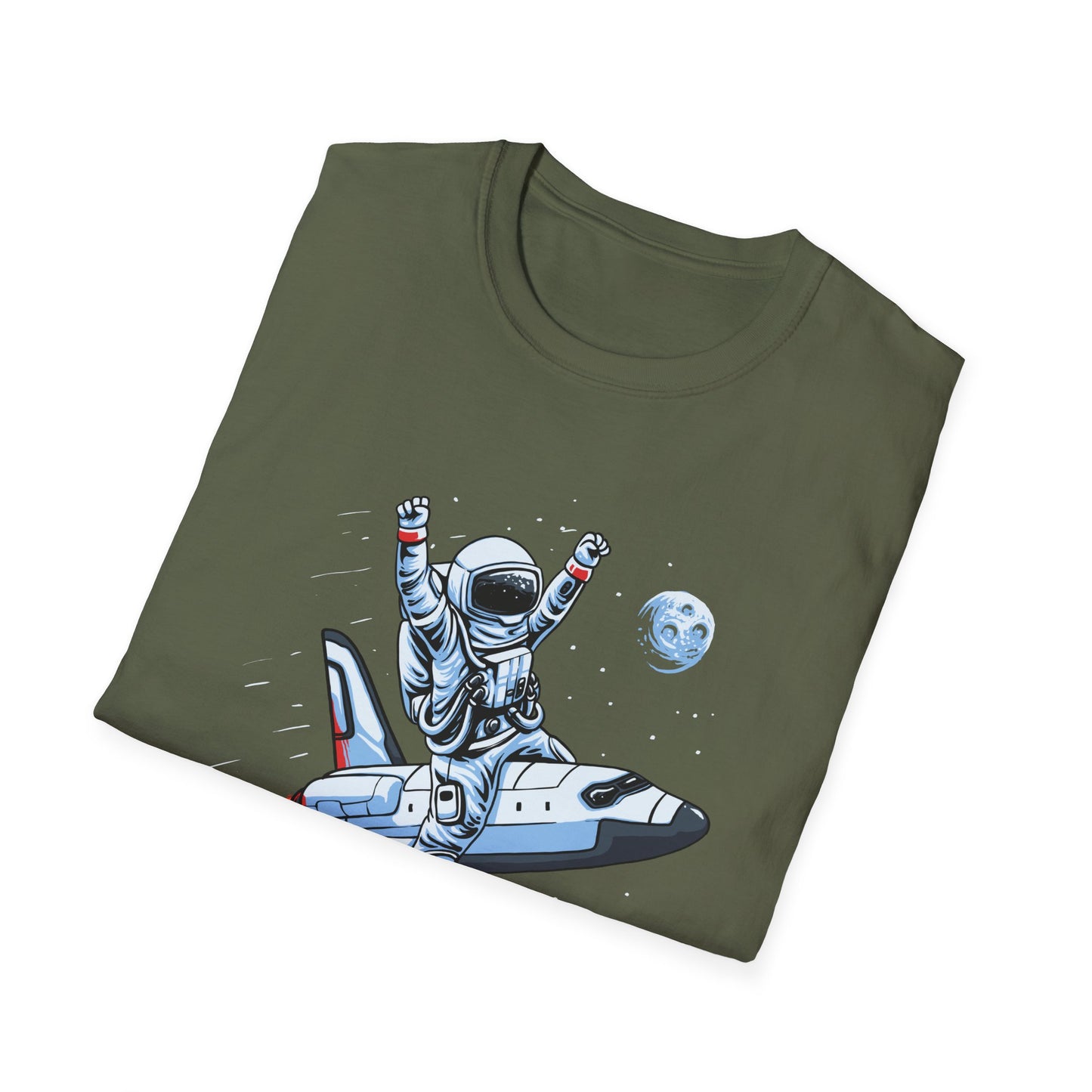 Blasting Off! Epic Astronaut Space Shuttle T-Shirt | Dynamic Galactic Adventure Tee for Space Lovers