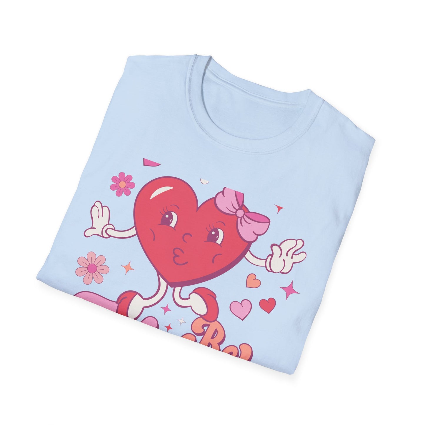 Adorable Retro "Be Mine" Cartoon Heart T-Shirt | Groovy Valentine's Day Gift for Her | Cute Love Graphic Tee