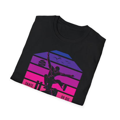 Epic Retro NYC Skater T-Shirt | Vibrant “Skate or Die” Urban Streetwear Tee for Skateboarders & Style Lovers