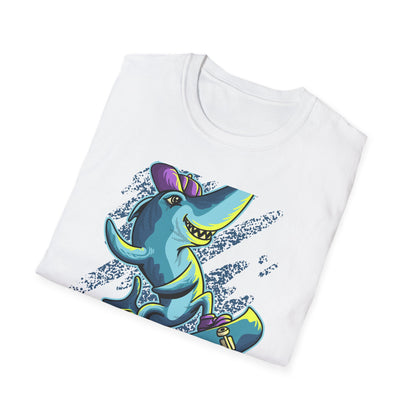 Epic Skater Shark T-Shirt | Rad Retro Skateboard Animal Graphic Tee | Cool Streetwear Apparel for Skate Lovers