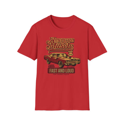 Epic American Muscle Car T-Shirt | Vintage 1968 Hot Rod Enthusiast Tee | Fast & Loud Garage Style for Men