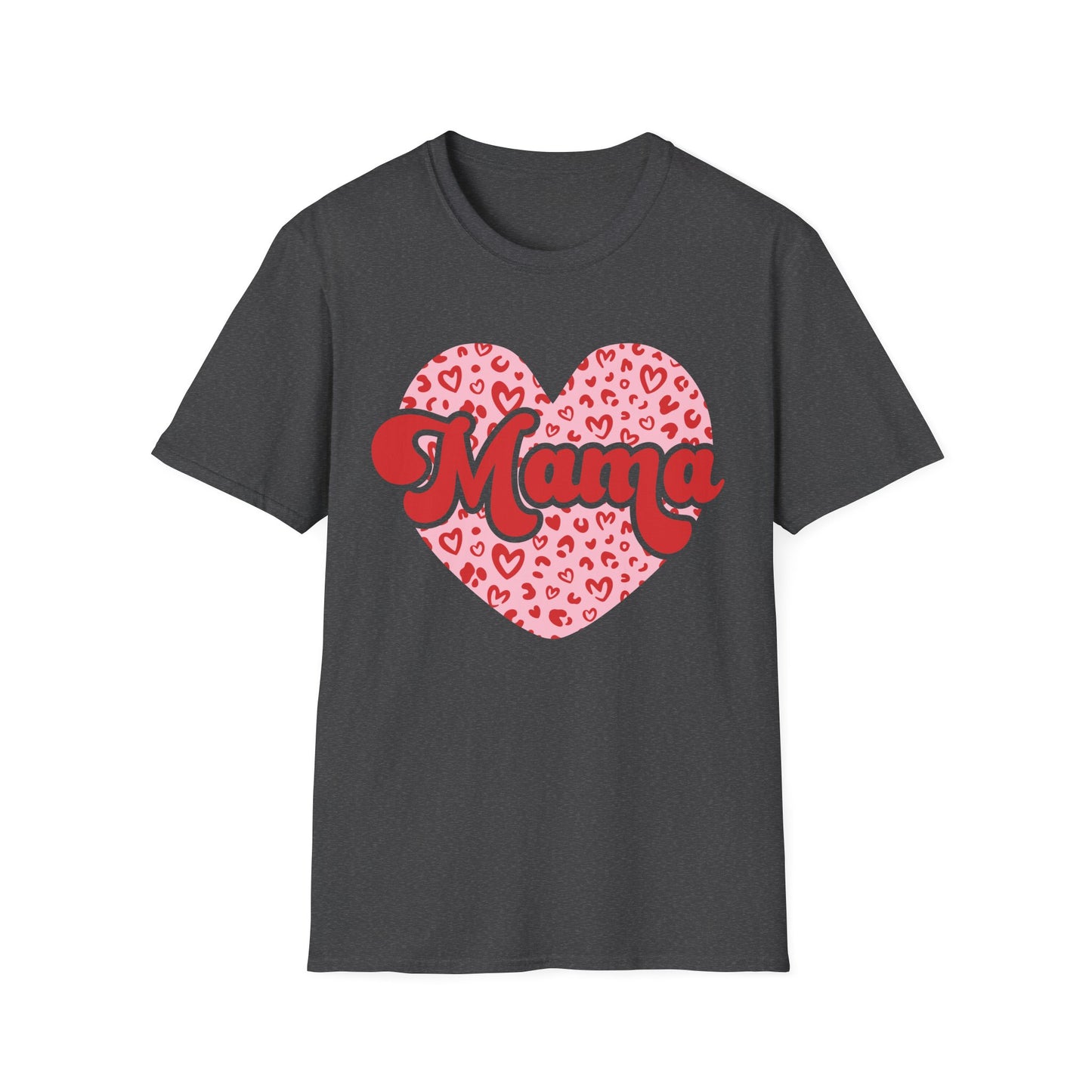 Chic Mom Leopard Heart T-Shirt | Adorable Mama Tee Gift | Perfect Mother's Day & Everyday Love Top