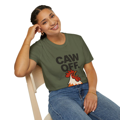 Caw Off Funny Rooster Graphic T-Shirt