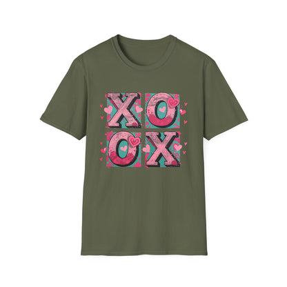 Expressive XOXO T-Shirt | Distressed Hugs & Kisses Valentine's Day Tee | Trendy Romantic Love Shirt for Her