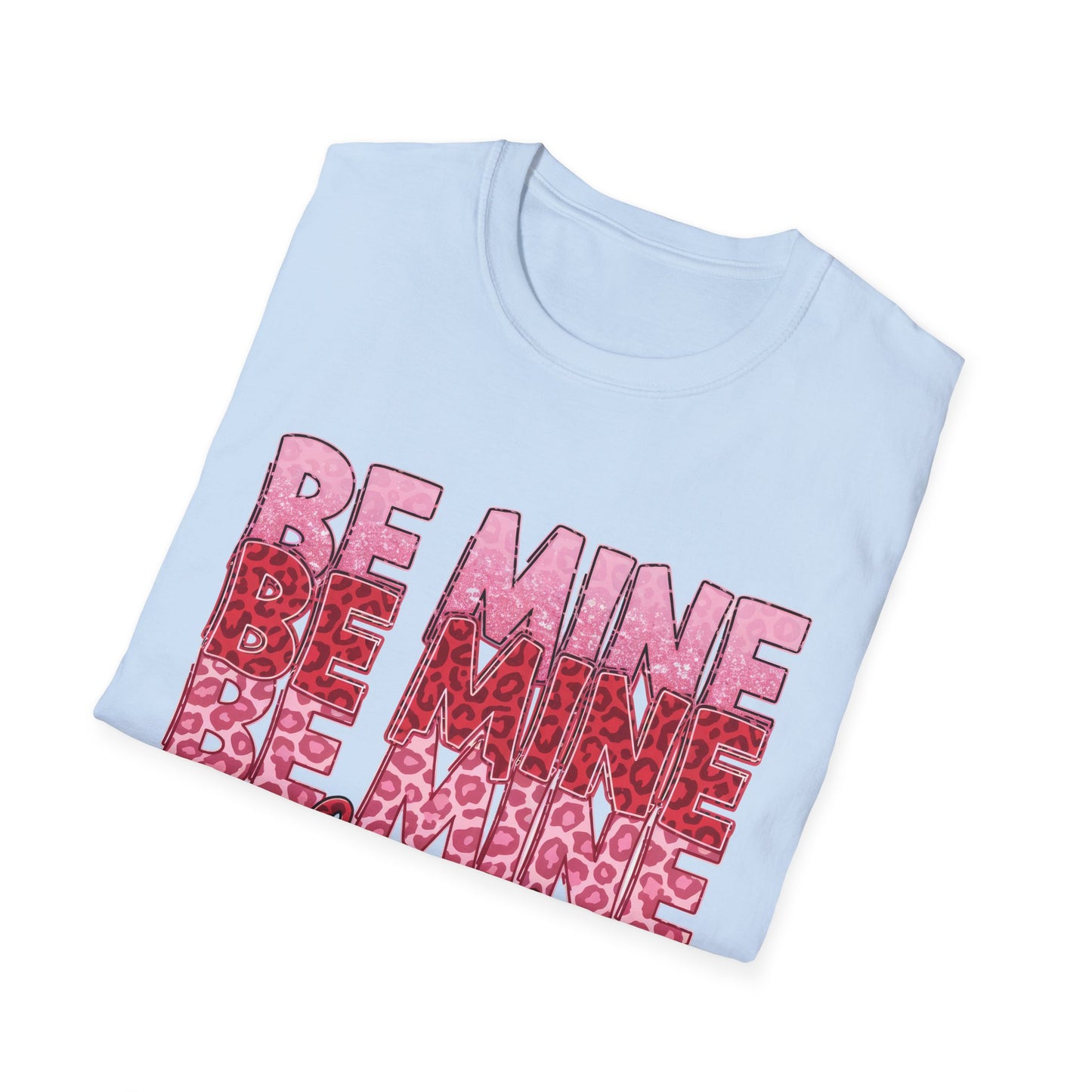 Chic Be Mine Valentine Leopard Print T-Shirt | Adorable Pink Red Animal Love Tee Gift for Her