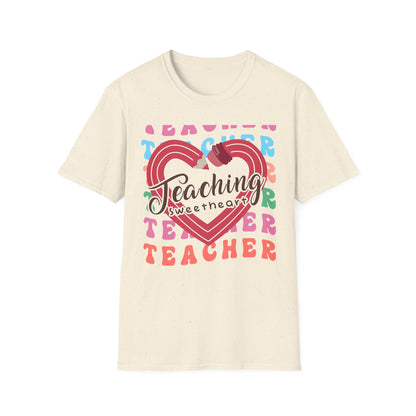 Groovy Teaching Sweetheart T-Shirt | Adorable Teacher Appreciation Tee | Perfect Gift for Educators & Mentors