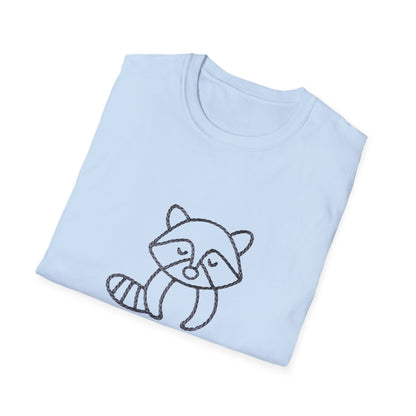 Awesome 'Snack Goals' Raccoon T-Shirt - Unique Braided Graphic Tee for Foodies & Animal Lovers