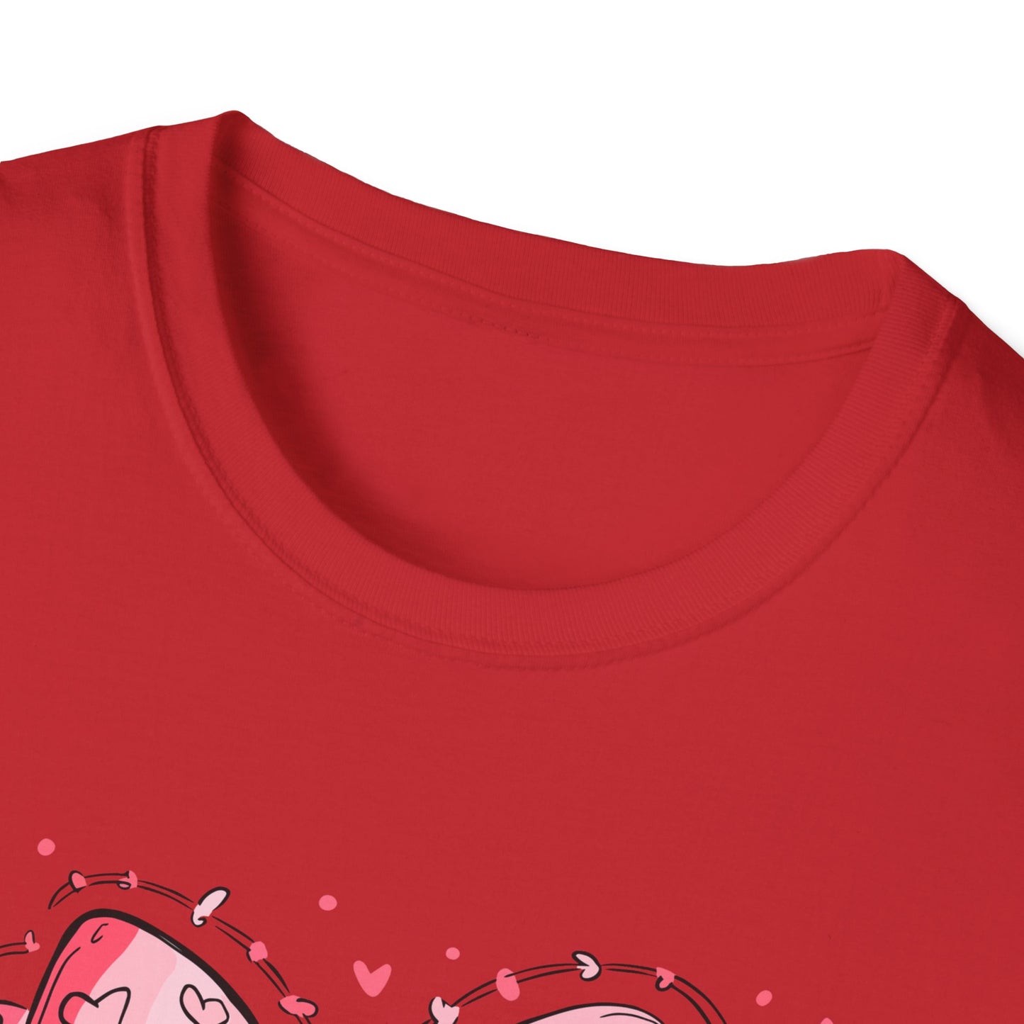 Sweet Cherries & Heart Bow T-Shirt | Adorable Pink Love Design Tee for Women - Perfect Gift