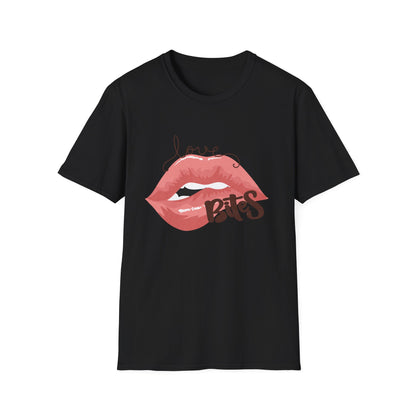 Irresistible Love Bites Lips T-Shirt | Trendy Women's Graphic Tee | Fierce & Chic Statement Top for Her