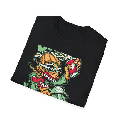 Rad Go Scoot Monster Rider T-Shirt - Unique Urban Cartoon Scooter Streetwear Tee