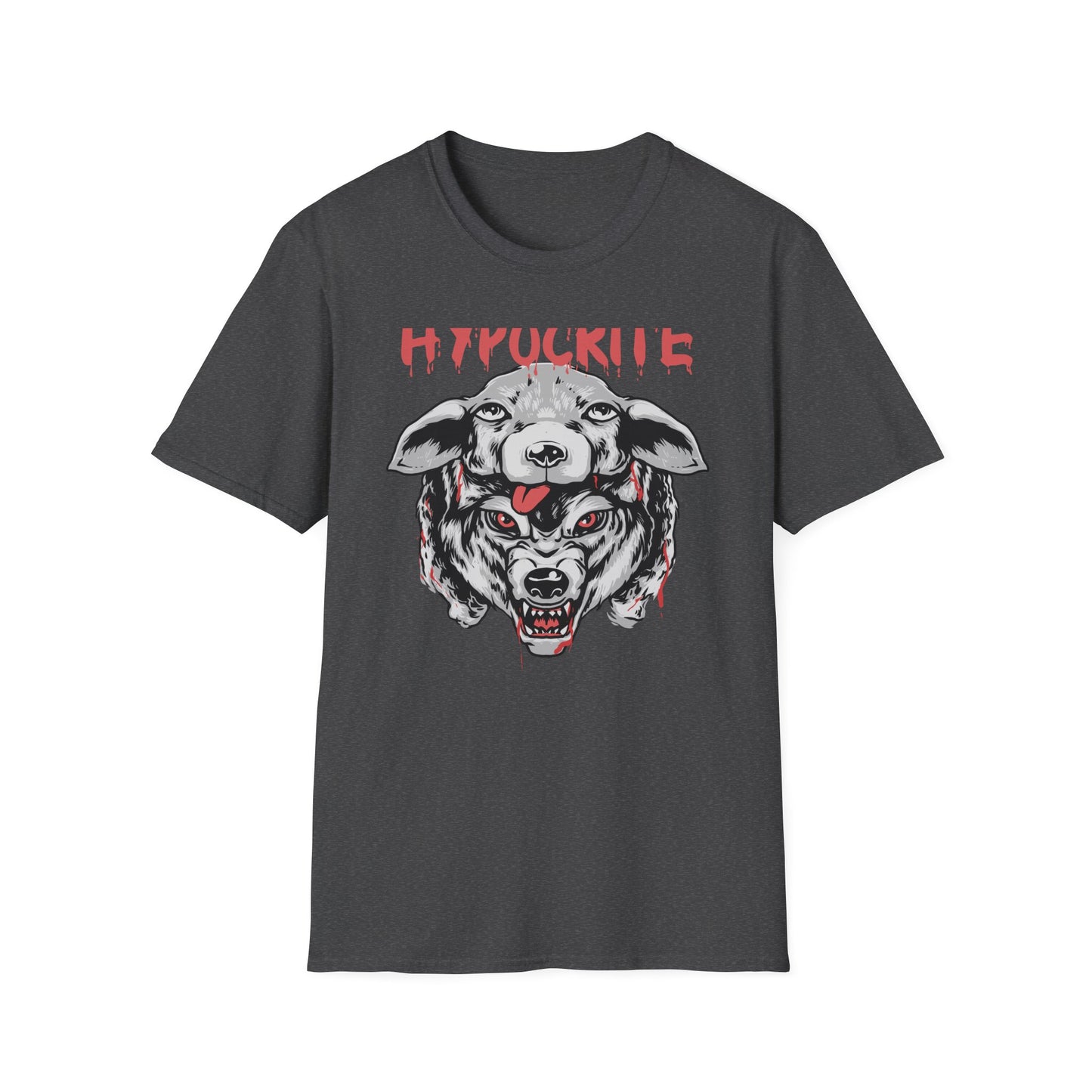Bold Hypocrite T-Shirt: Fierce Wolf in Sheep's Clothing Design | Unapologetic Edgy Statement Graphic Tee