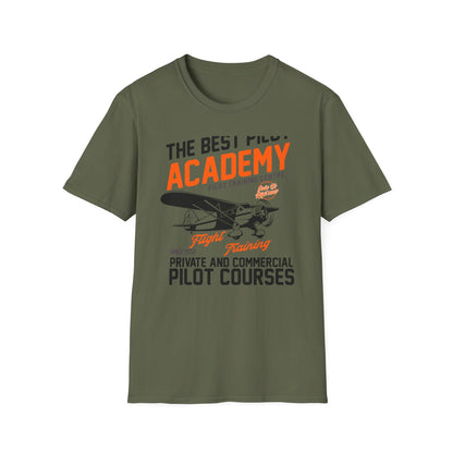 Epic Pilot Academy Vintage Airplane T-Shirt | Best Flight Training Enthusiast Tee | Classic Aviation Gift Since 1952