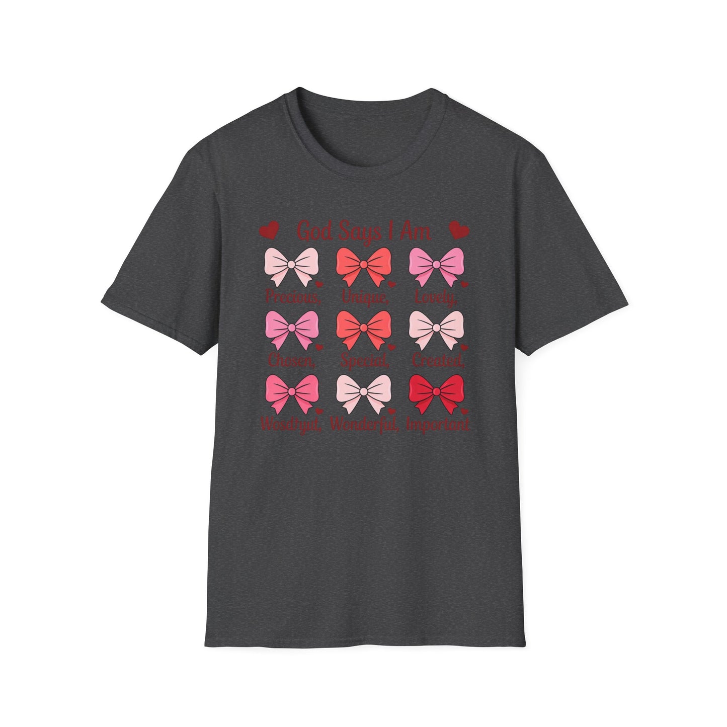 Uplifting God Says I Am T-Shirt | Empowering Christian Faith Tee for Women | Divine Self-Worth Affirmation Gift