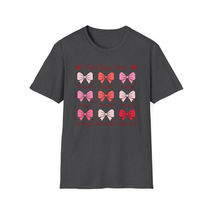 Uplifting God Says I Am T-Shirt | Empowering Christian Faith Tee for Women | Divine Self-Worth Affirmation Gift