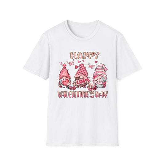 Adorable Happy Valentine's Day Gnomes T-Shirt | Sweet Love Gnomes Tee | Whimsical Heart Gift for Her
