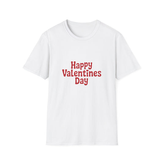 Adorable Happy Valentines Day T-Shirt - Retro Groovy Font Love Tee - Perfect Valentine Gift