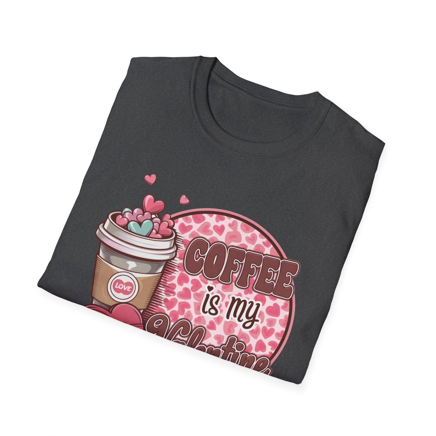 Adorable 'Coffee is My Valentine' T-Shirt | Unique Heart Coffee Lover's Tee | Perfect Valentine's Day Gift | Trendy & Sweet