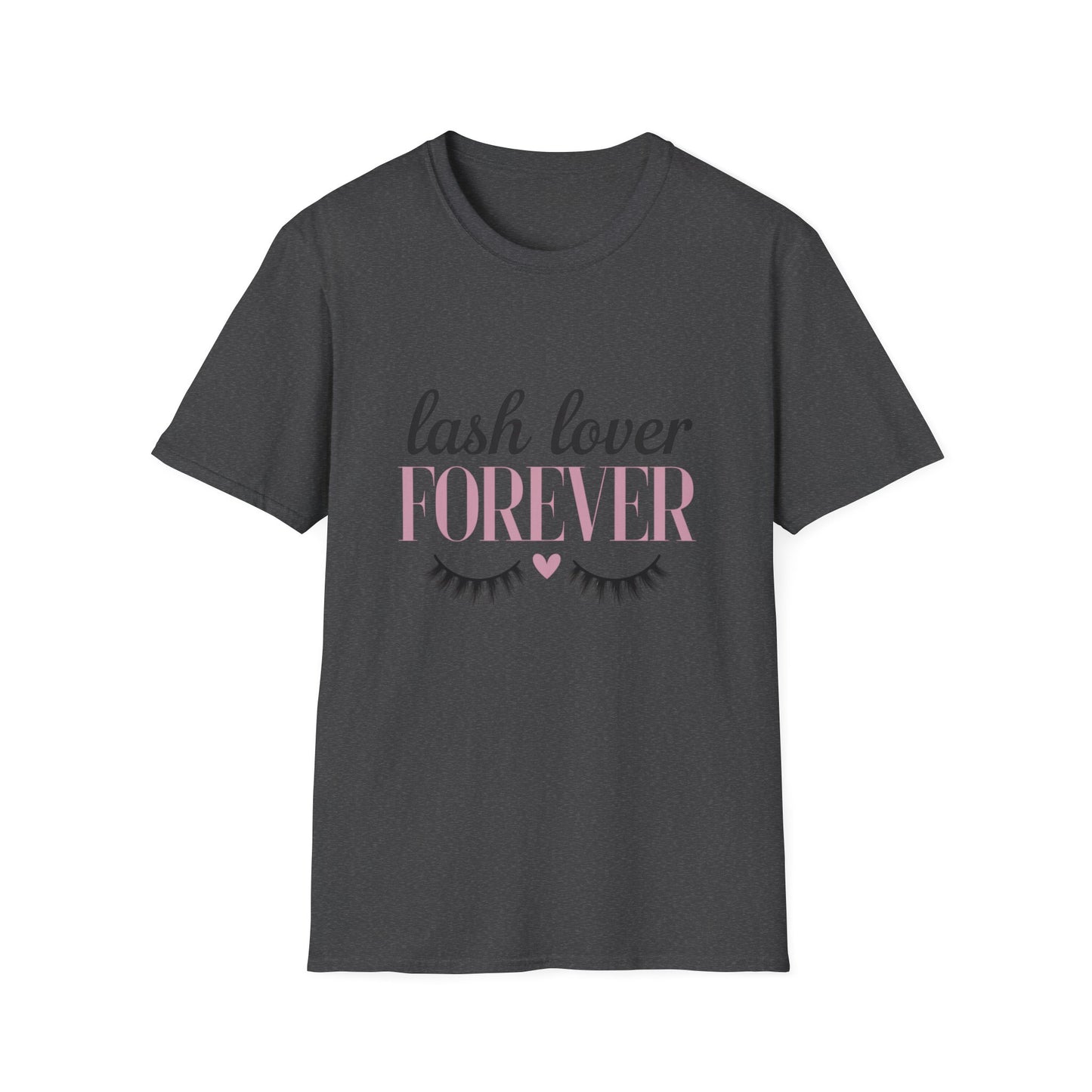 Chic Lash Lover FOREVER T-Shirt | Adorable Eyelash & Heart Tee for Beauty Enthusiasts & Makeup Artists
