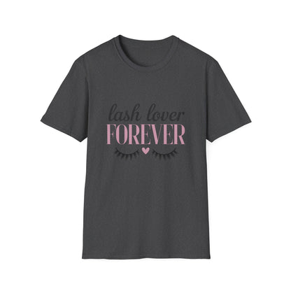Chic Lash Lover FOREVER T-Shirt | Adorable Eyelash & Heart Tee for Beauty Enthusiasts & Makeup Artists