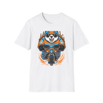 Epic Panda Biker T-Shirt! Cool Motorcycle Riding Animal Graphic Tee. Vibrant, Unique & Fun for Riders & Panda Lovers. Must-Have!
