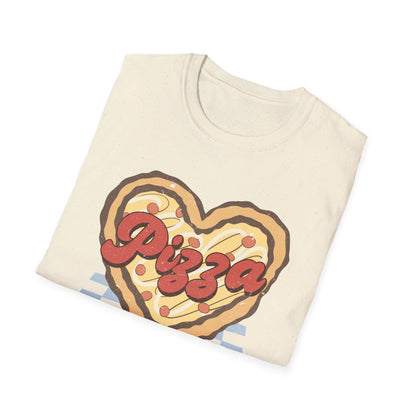 Retro Pizza Is My Valentine T-Shirt | Heart-Shaped Pizza Lover Tee | Funny Anti-Valentine Foodie Gift | Unique & Cozy