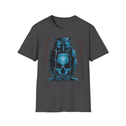 Epic Mystic Owl & Skull T-Shirt – Striking Gothic Wisdom Tee | Unique Dark Fantasy Apparel Gift