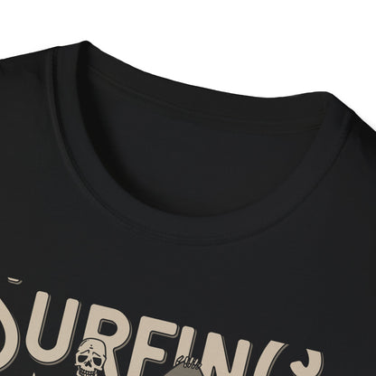 Awesome California Surfing Paradise Skeleton T-Shirt - Vintage Beach Surfer Skull Tee | Epic Summer Vibes