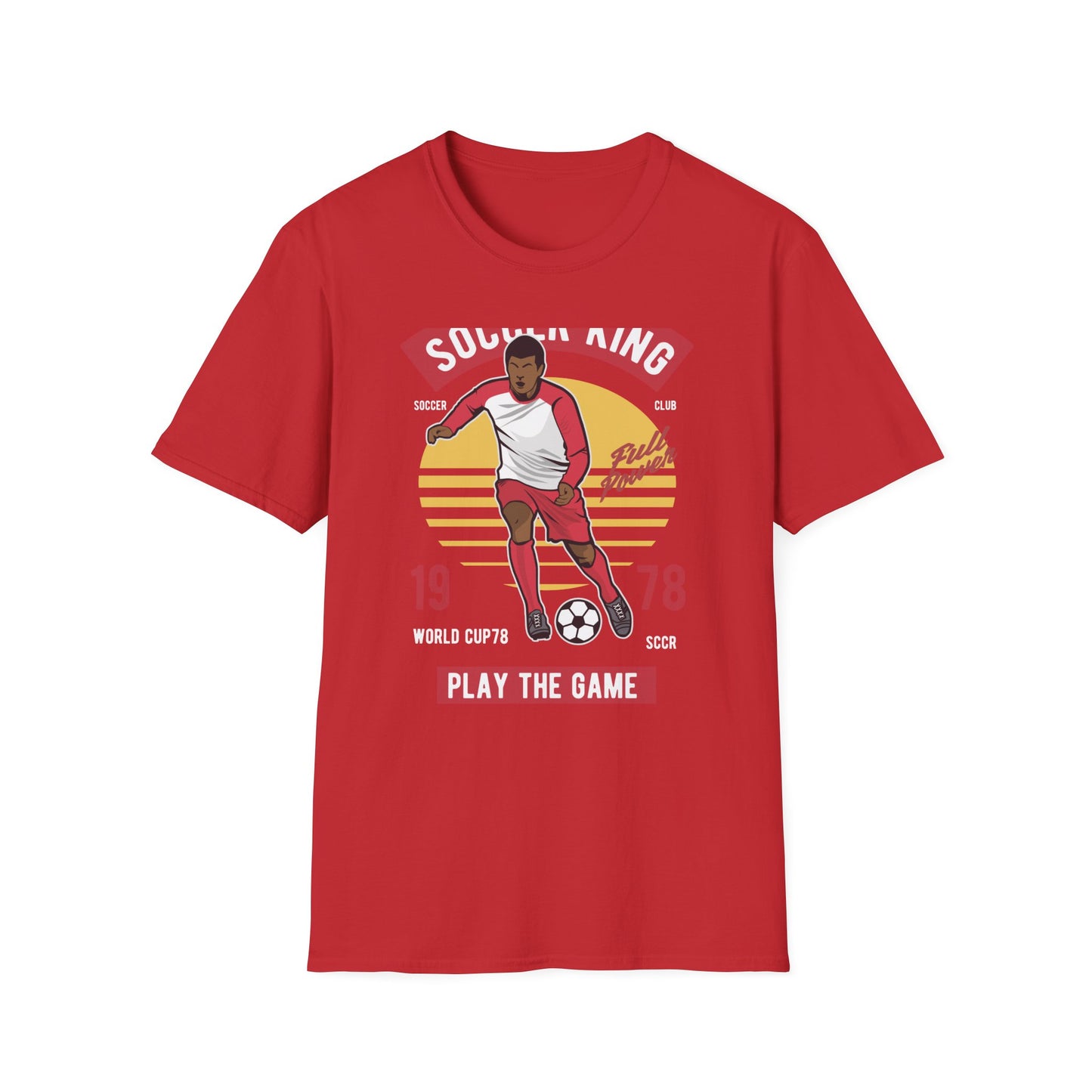 Epic Soccer King T-Shirt - Vintage Football Player Tee for Men & Fans - "Play The Game" Power Design