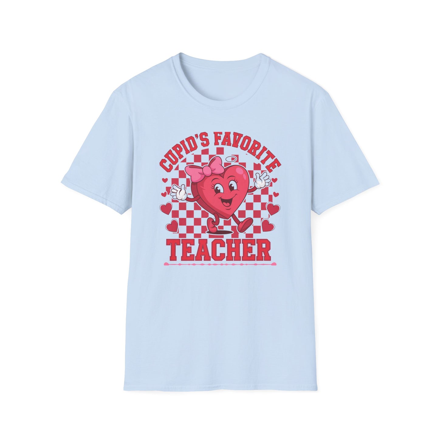 Adorable Cupid's Favorite Teacher T-Shirt - Sweet Valentine's Day Gift for Educators | Retro Heart Love Tee