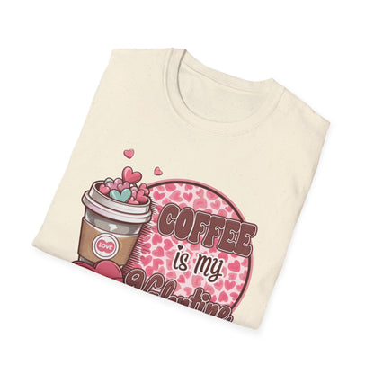 Adorable 'Coffee is My Valentine' T-Shirt | Unique Heart Coffee Lover's Tee | Perfect Valentine's Day Gift | Trendy & Sweet