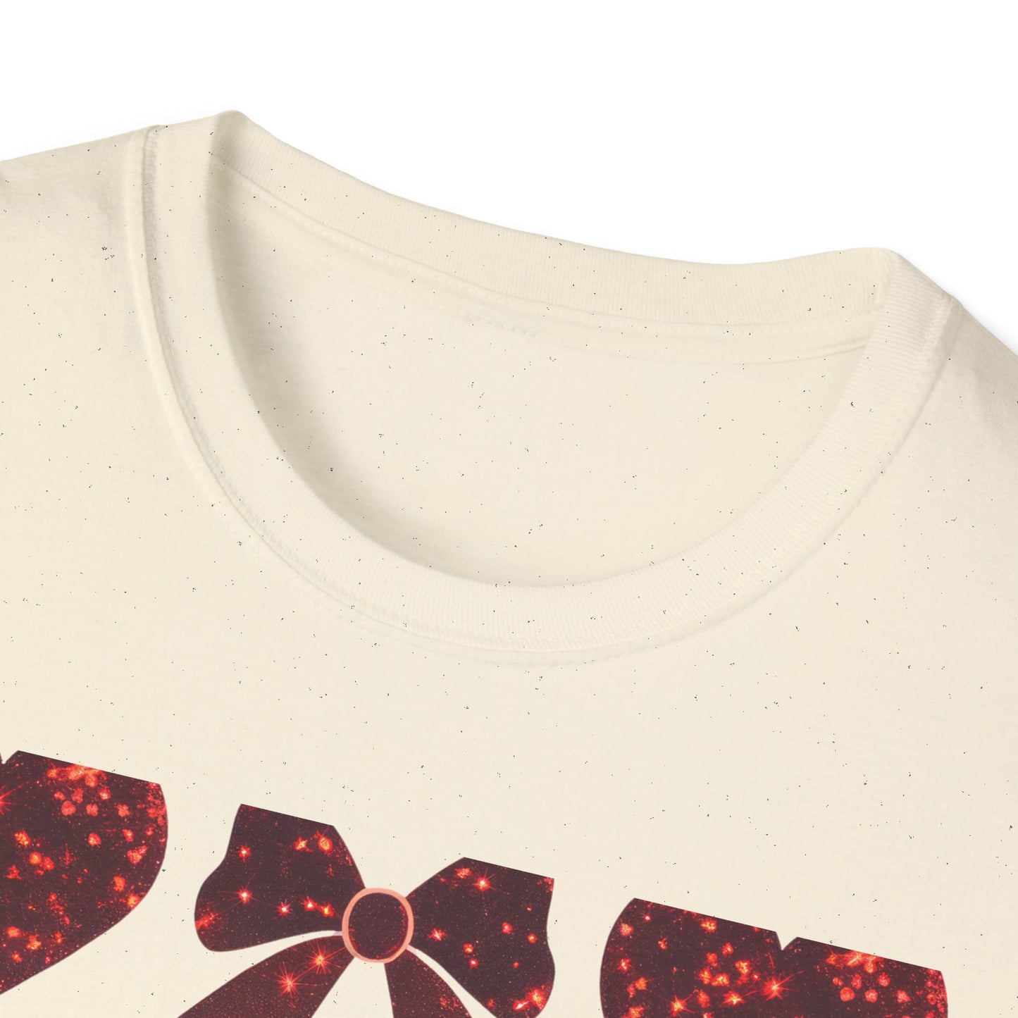 Dazzling Sparkle Hearts & Bows T-Shirt | Chic Glitter Love Tee for Women | Radiant Valentine's Day Gift