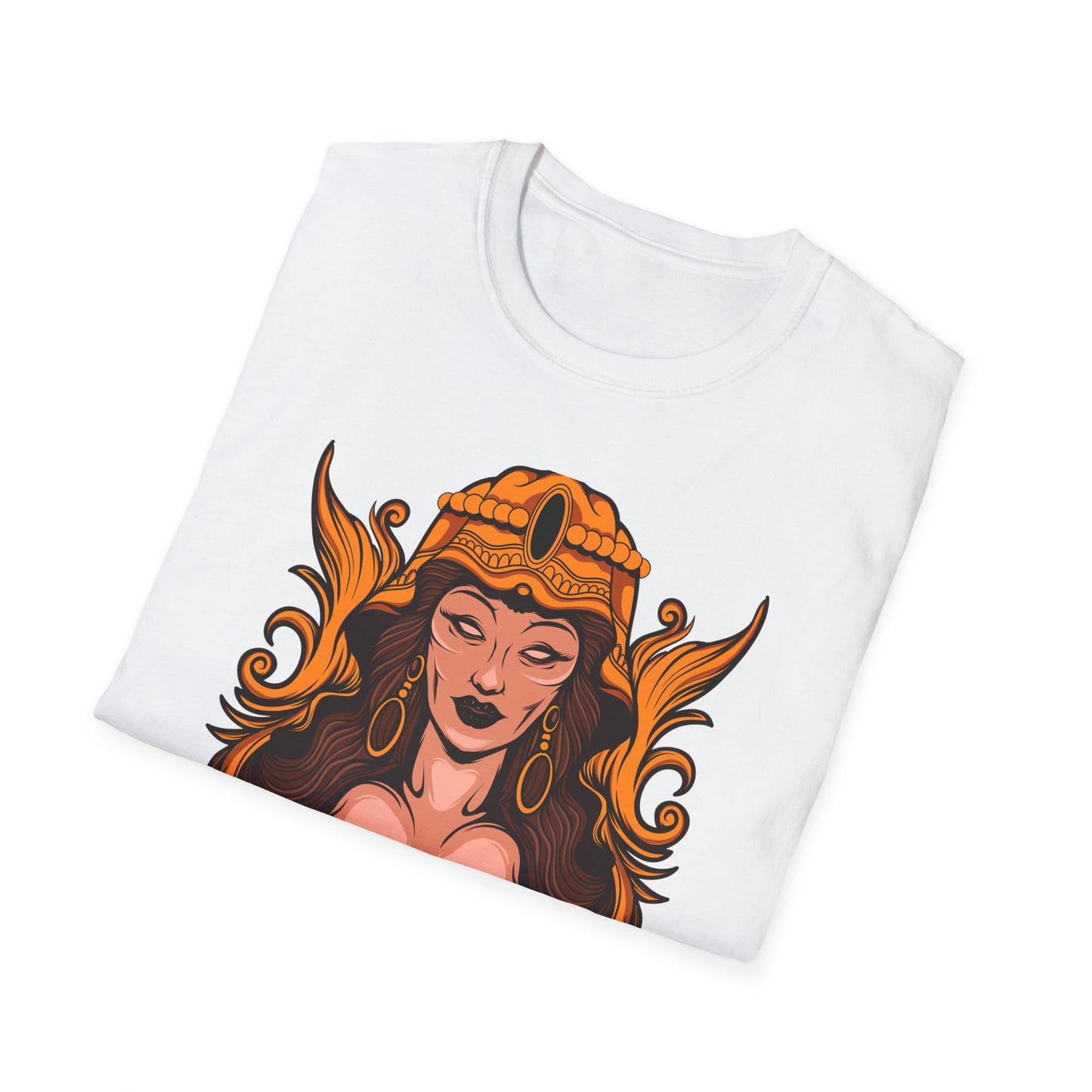 Stunning Golden Empress T-Shirt | Mystical Ancient Queen Apparel for Women | Ornate Fantasy Art Tee
