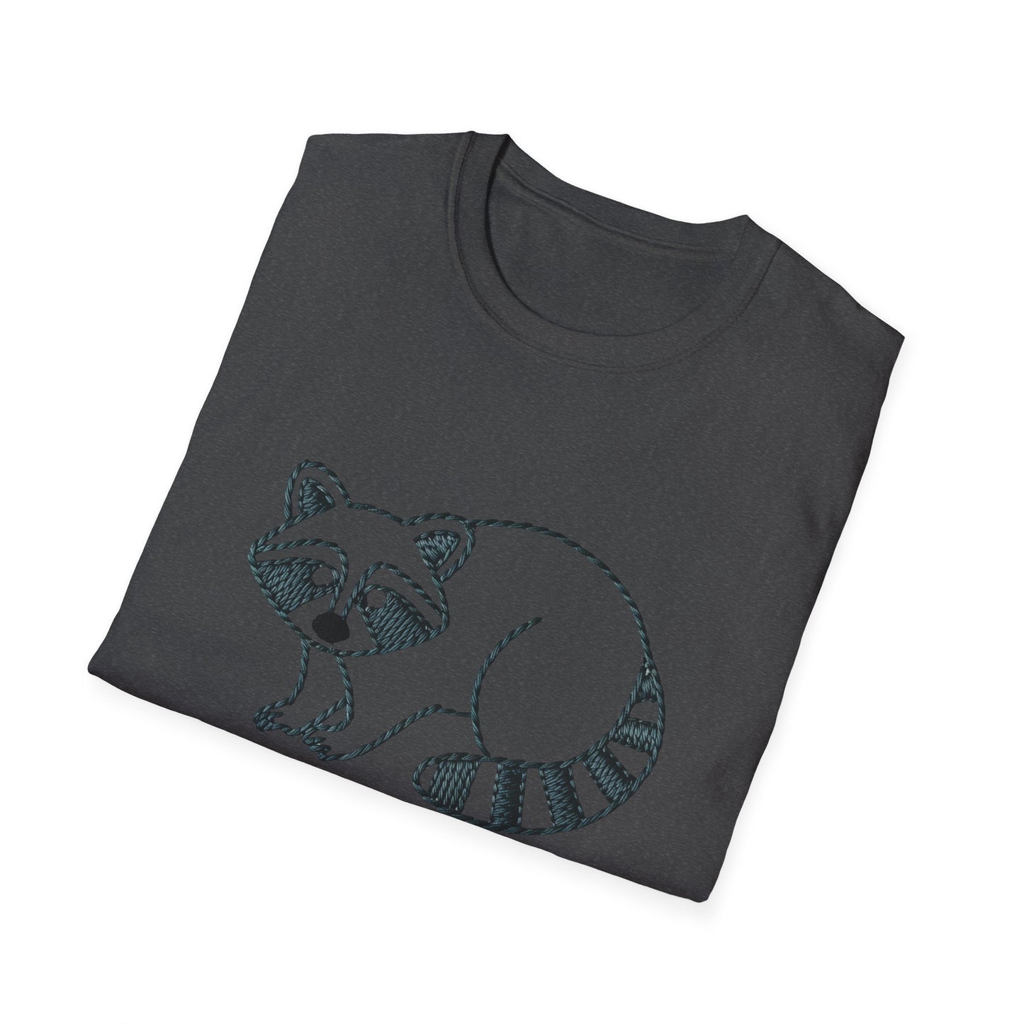 Cute Raccoon 'Snack Goals' T-Shirt | Adorable Embroidered Look Foodie Tee | Funny Animal Lover Gift