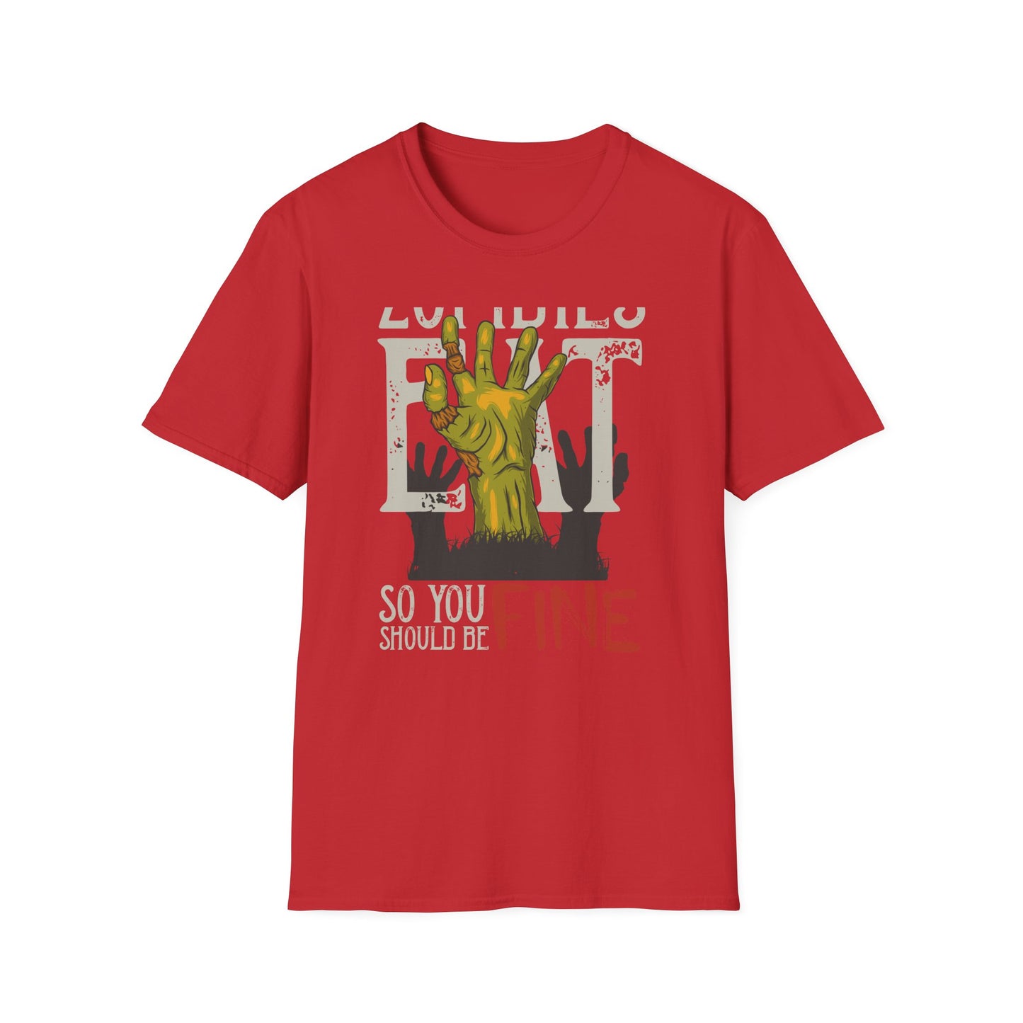 Hilarious Zombie 'Eat Fine' T-Shirt - Epic Horror Humor Tee for Undead Fans & Halloween