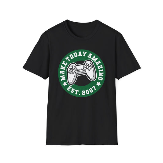 Epic Retro Gamer T-Shirt: 'Make Today Amazing' Controller Tee - Est. 2007 Vintage Console Style. Perfect Gaming Gift & Birthday!