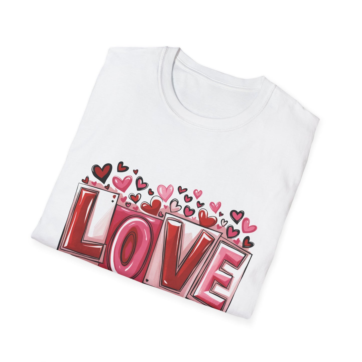 Charming LOVE Hearts T-Shirt - Ultimate Valentine's Day Gift! Romantic Graphic Tee for Couples & Enthusiasts