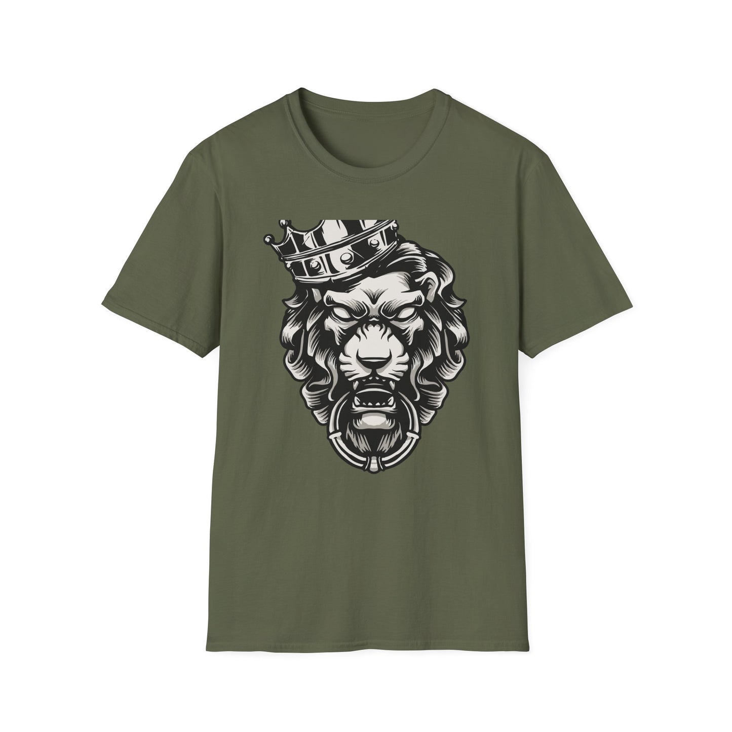Majestic King Lion Crown T-Shirt - Fierce Regal Graphic Tee for Powerful Style & Dominance