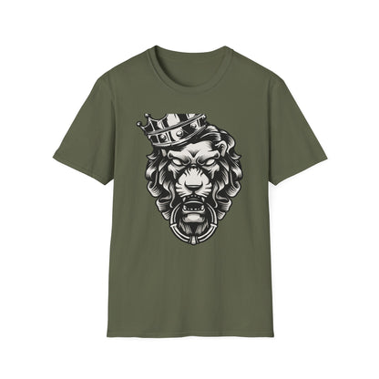 Majestic King Lion Crown T-Shirt - Fierce Regal Graphic Tee for Powerful Style & Dominance