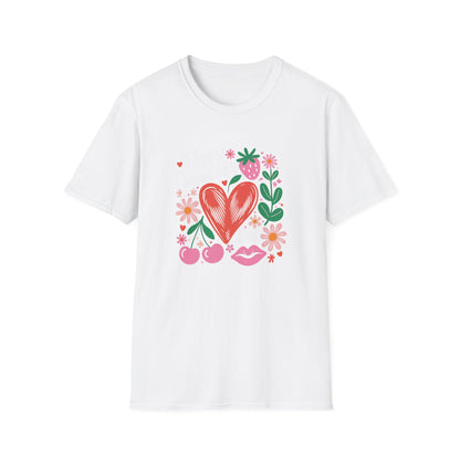 Groovy Valentine's Day T-Shirt | Adorable Retro Heart & Flower Love Tee for Women & Girls | Sweet Holiday Gift