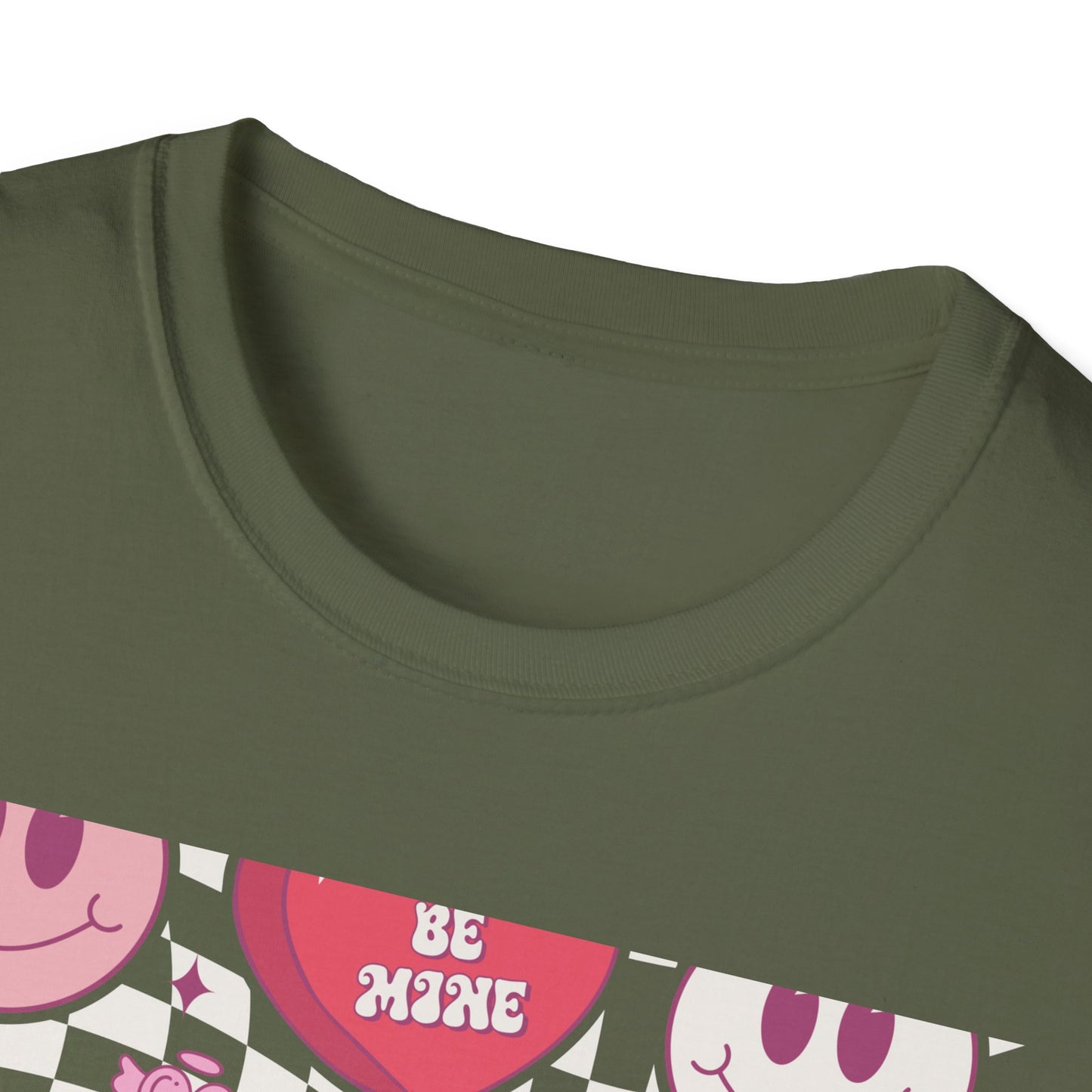 Groovy Retro Valentine's T-Shirt | Adorable Conversation Heart & Smiley Face Design | Trendy Love Core Aesthetic Tee