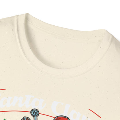 Epic Santa Biker T-Shirt - Cool Christmas Motorcycle Tee | Funny Holiday Rider Apparel Gift for Men & Women | 'Santa Is Coming To Town'