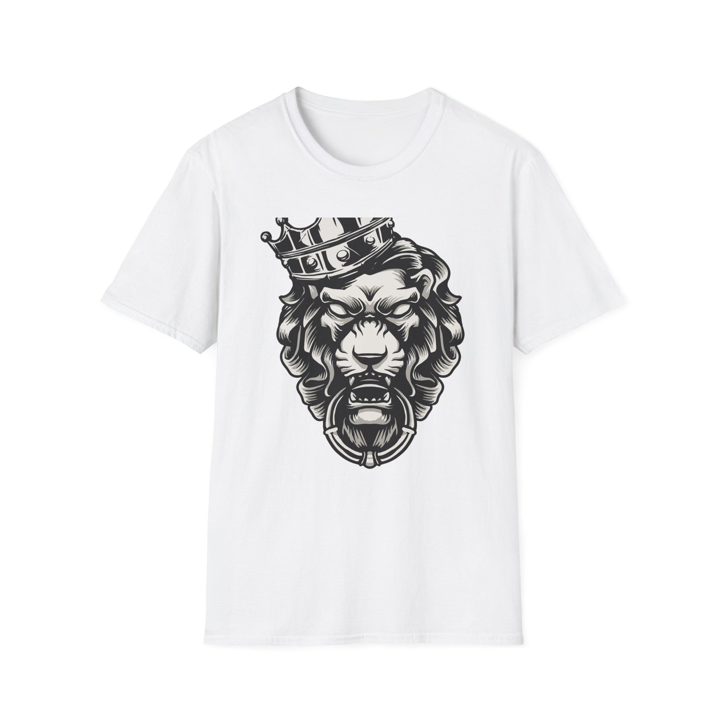Majestic King Lion Crown T-Shirt - Fierce Regal Graphic Tee for Powerful Style & Dominance